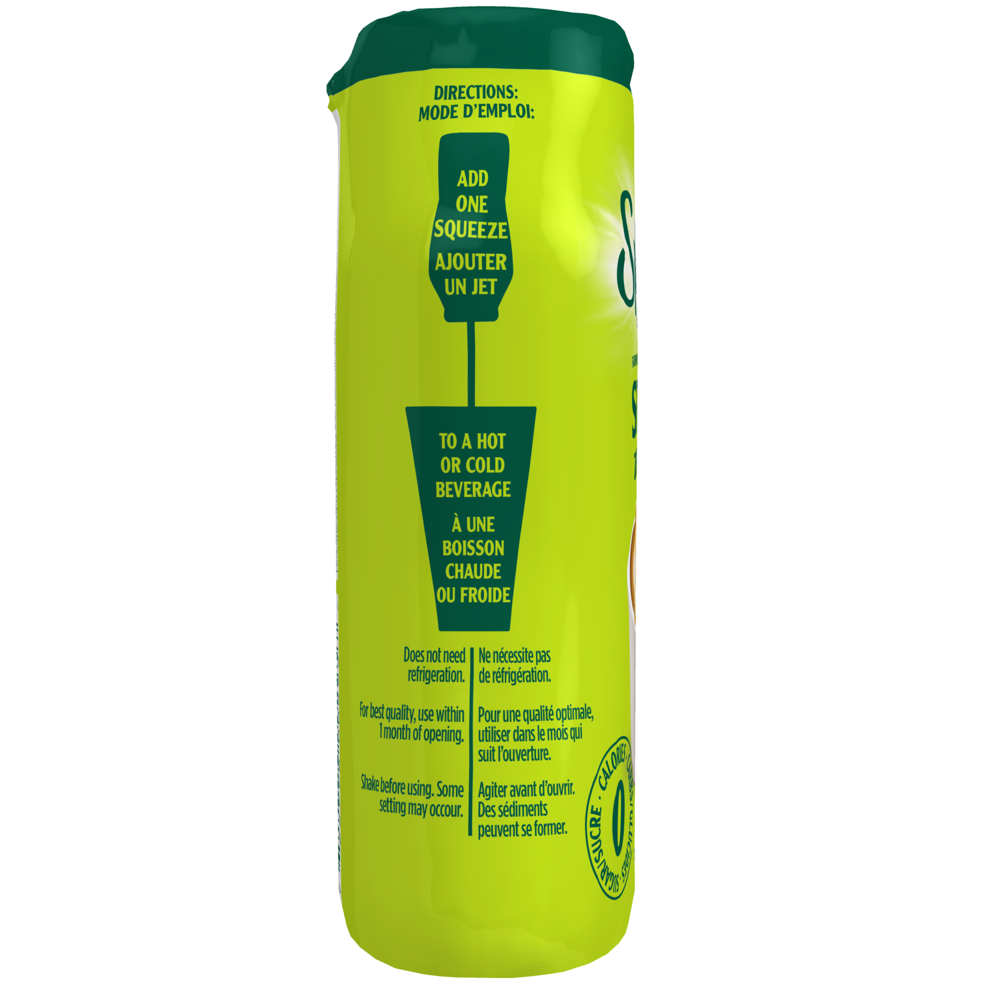 Splenda Stevia Liquid Bottle - Left Side