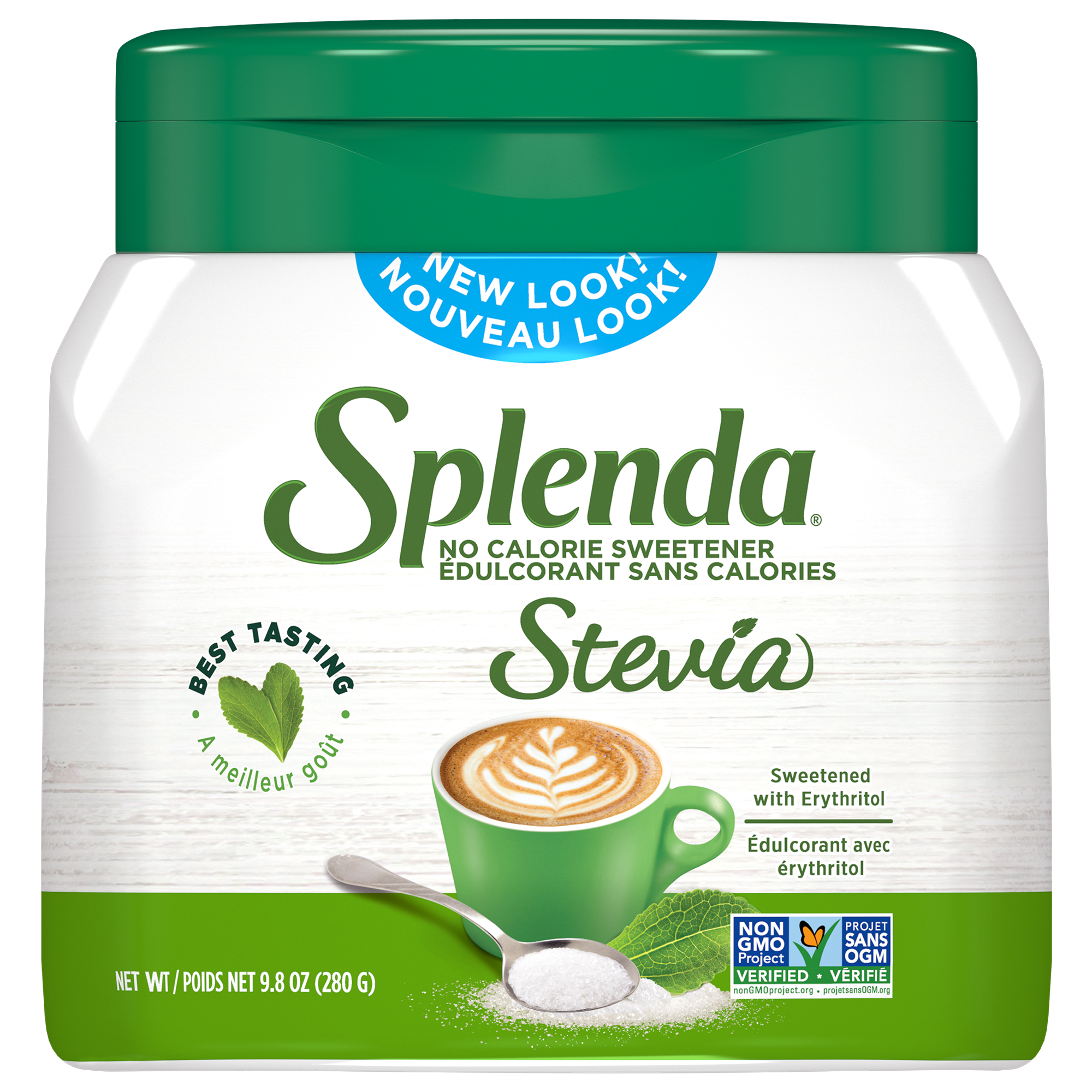 Splenda Stevia Édulcorant Jar  Fabriqué avec des ingrédients d'origine  naturelle. pas d'édulcorant calorique. Goûte le sucre