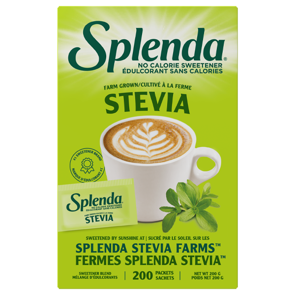 Splenda Stevia 100 Packets Front of Box