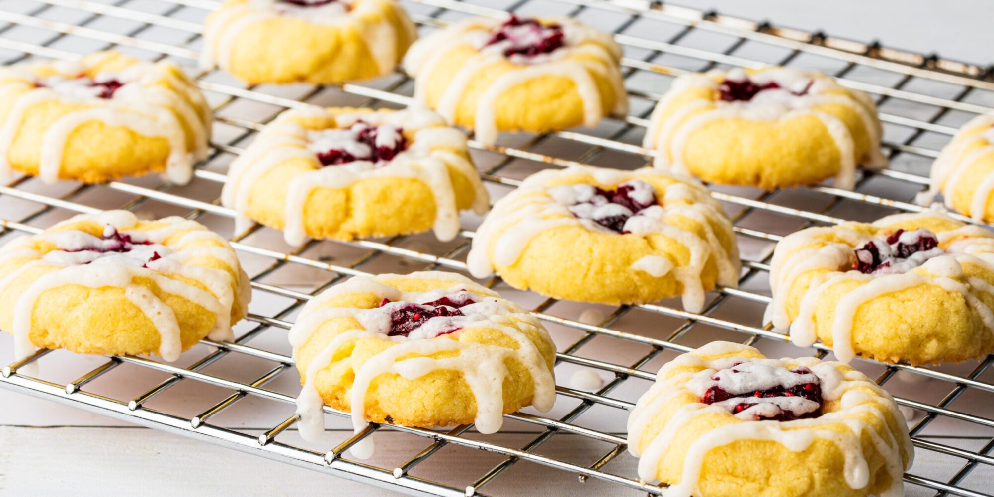 Cranberry Almond Thumbprint Cookies